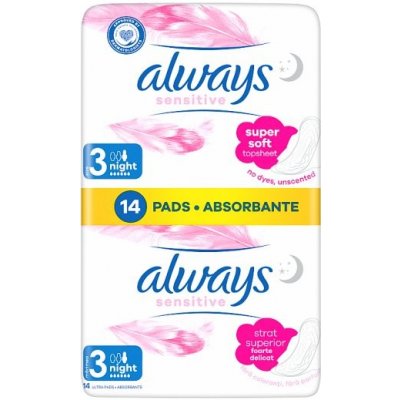 Always Platinum Secure Night Hygienické Vložky S Křidélky 14 ks – Sleviste.cz