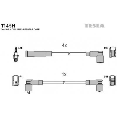 Sada kabelů pro zapalování TESLA T145H – Hledejceny.cz