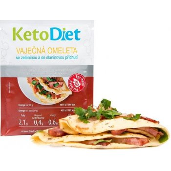 KetoDiet Proteinová omeleta se slaninovou příchutí 7 x 27 g