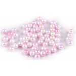 Stoklasa Plastové korálky s mermaid efektem Ø6 mm Balení: 20 g, Varianta: 3 růžová nejsv. 3 růžová nejsv. – Zboží Dáma