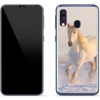 Pouzdro mmCase gelové Samsung Galaxy A40 - kůň ve sněhu – Zboží Mobilmania