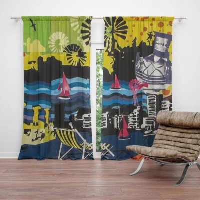 Sablio Závěs Malba: 2ks 140x250cm – Hledejceny.cz