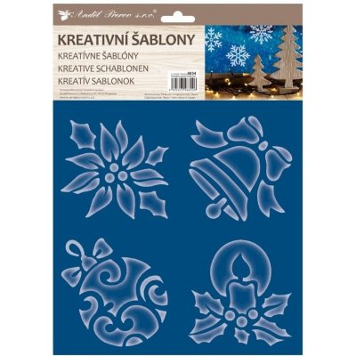 Anděl Kreativní šablony vločky + mix motivů 25x35 cm – Hledejceny.cz