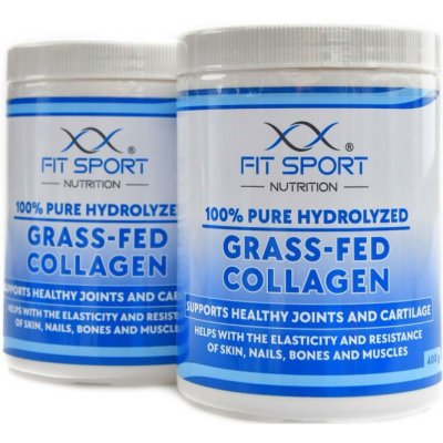 FitSport Nutrition 2x 100% Pure Hydrolyzed Grass-Fed Collagen 400 g – Hledejceny.cz