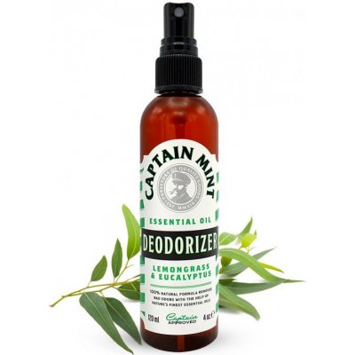 100% přírodní sprej do bot Captain Mint citrónová tráva & eukalyptus 120 ml