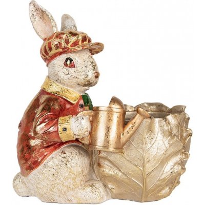 Clayre & Eef Dekorace figurka králík s květináčkem a konvičkou 28*18*30 cm – Hledejceny.cz