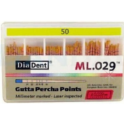 DiaDent Čepy gutaperčové standardní .029 ML101-610 - Vel./šíře: 50 – Hledejceny.cz