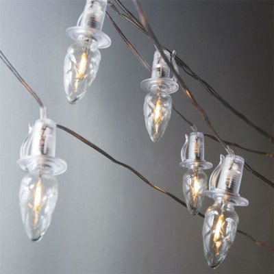 Exihand Rozšiřovací LED venkovní řetěz CONE FILAMENT 20xE10 14m čirá teplá bílá IP44 EX0125 – Hledejceny.cz