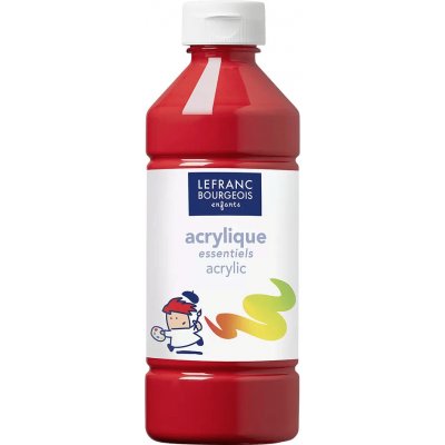Lefranc & Bourgeois umělecká barva akrylová pro děti červená 500 ml – Sleviste.cz