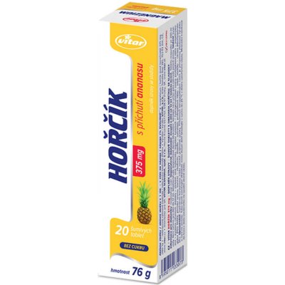 Vitar Hořčík ananas 375 mg 20 tablet – Hledejceny.cz