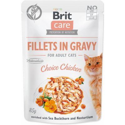 Brit Care Cat Fillets in Gravy Chicken 85 g – Zboží Mobilmania