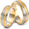 Prsteny iZlato Forever Snubní prstýnky dvoubarevné STOB140