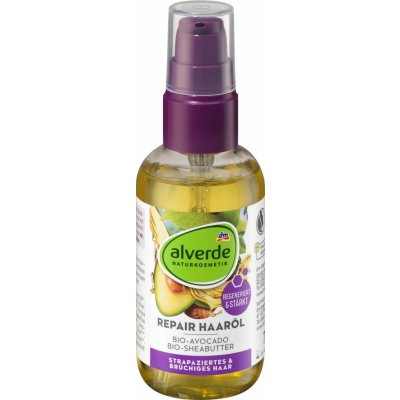 Alverde Naturkosmetik vlasový olej bio avokádo & bio bambucké máslo 75 ml