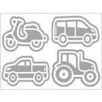 Reflexní nažehlovací motivy - dopravní prostředky - traktor – Zboží Mobilmania