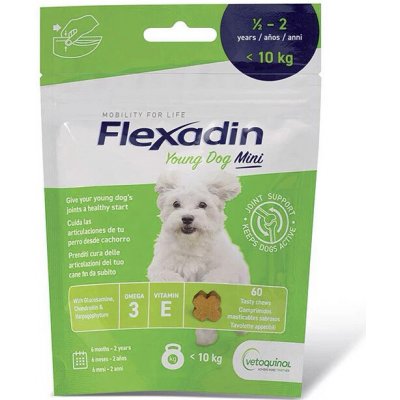 Vetoquinol Flexadin Young Dog Mini 60 tbl – Hledejceny.cz
