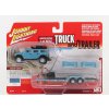 Sběratelský model Johnny lightning Hummer H2 With Trailer 2004 Ocean Blue 1:64