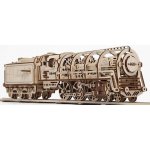 Ugears 3D mechanické puzzle Parní lokomotiva s vagónem 443 ks – Zbozi.Blesk.cz