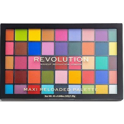 Makeup Revolution Maxi paletka 45 očních stínů Re-Loaded Maxi Reloaded Palette Monster Mattes 60,75 g – Zboží Dáma