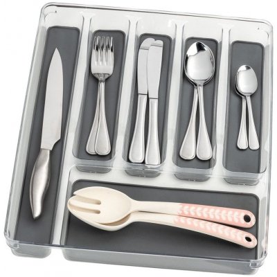 Příborník, organizér na příbory, 6 přihrádek, WENKO transparentní – Hledejceny.cz