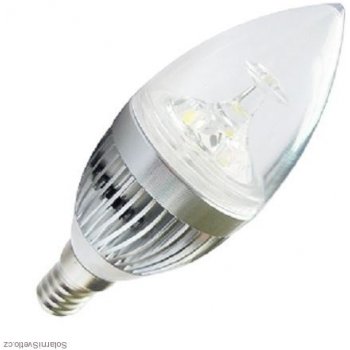 LED Light LED žárovka svíčka E14 3W Teplá bílá