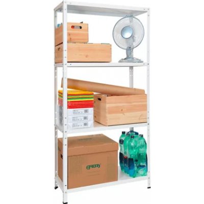 Kovona Regál Standard Eco 170 x 75 x 30 5 polic bílý – Zboží Mobilmania