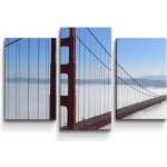 Sablio Obraz - 3-dílný Golden Gate v mlze - 75x50 cm – Hledejceny.cz
