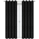 BytoTex Sada závěsů Lorena černá, 2 ks, každý - 145 x 250 cm – Hledejceny.cz