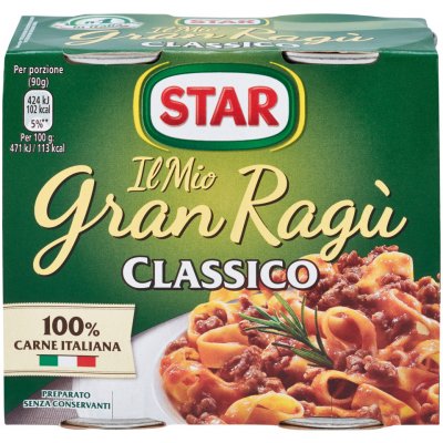 Sugo Star italské masové ragů na těstoviny Gran Ragu Classico 2 x 180 g – Zbozi.Blesk.cz