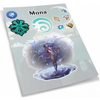 Genshin Impact Sada 10 samolepek Mona – Zboží Živě
