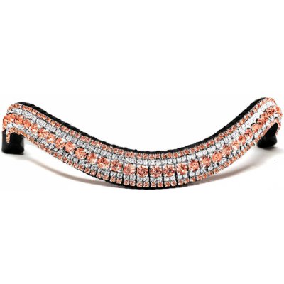 Blingyourhorse Třpytivá čelenka na uzdečku ROSE GOLD & CRYSTAL Černá – Zboží Mobilmania