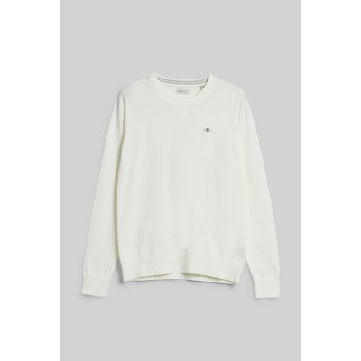 Gant Shield Classic Cotton C-neck bílá – Zboží Dáma