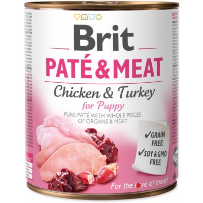 Brit Paté & Meat Puppy Chicken & Turkey 6 x 800 g – Zboží Mobilmania