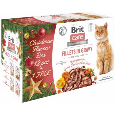 Brit Care Cat Pouches Christmas Favour Box in Gravy 12 x 85 g – Zboží Mobilmania