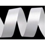 Atlasová stuha (25 mm x 5 m) barva 01 bílá – Zboží Dáma