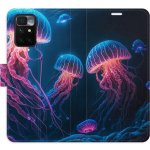 Pouzdro iSaprio Flip s kapsičkami na karty - Jellyfish Xiaomi Redmi 10 / Redmi 10 2022 – Zbozi.Blesk.cz