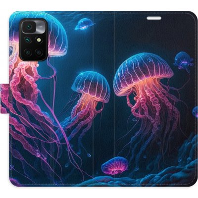 Pouzdro iSaprio Flip s kapsičkami na karty - Jellyfish Xiaomi Redmi 10 / Redmi 10 2022