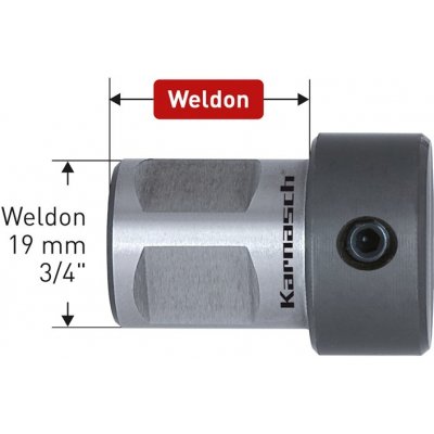Karnasch Adaptér WELDON 19 mm do magnetické vrtačky pro spirálové vrtáky 11 – Zboží Mobilmania