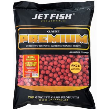 JET FISH Premium Classic Boilies 5kg 20mm Jahoda Brusinka