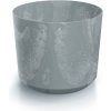 Květináč a truhlík Prosperplast Květináč TUBO BETON EFFECT 12,8cm šedý