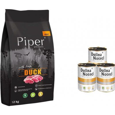Piper ANIMALS Adult fresh Duck pro dospělé psy s čerstvým kachním masem 12 kg