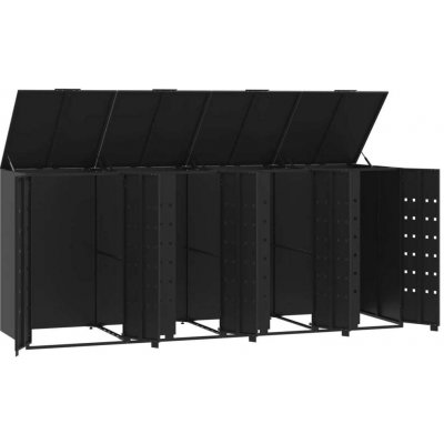 vidaXL Box na odpadky pro 4 tuny černý 276x79x117 cm ocelový – Sleviste.cz