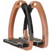 Doplněk k jezdeckým sedlům Acavallo Třmeny bezpečnostní Arena Alupro Aluminium 12cm rose gold