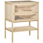 Goleto Dřevěná klec pro hlodavce 60 x 40 x 80 cm – Zboží Dáma