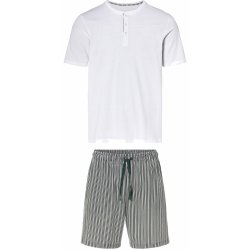 Livergy pánské pyžamo krátké bílo šedé