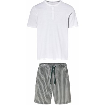 Livergy pánské pyžamo krátké bílo šedé