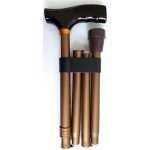 Sundo Skládací podpůrná hůl, výška 85 - 95 cm bronzová matná – Sleviste.cz