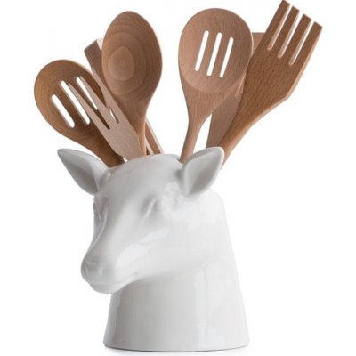 Suck UK Stojánek na kuchyňské nástroje Stag, porcelán, v.20 cm, bílý – Zboží Mobilmania