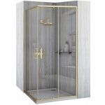 REA City sprchový kout 80x100, kartáčovaná zlatá REA-K6445 – Zboží Mobilmania
