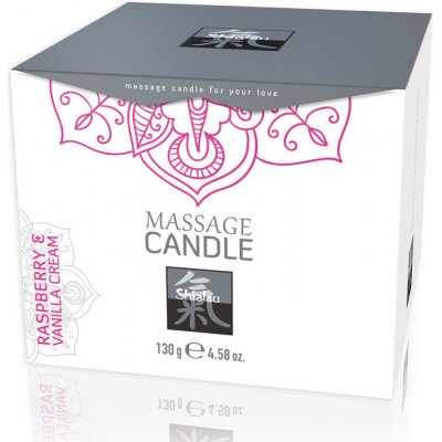 Shiatsu Massage Candle Raspberry & Vanilla Cream 130 ml – Zboží Dáma