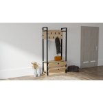 Asir Předsíňová stěna Manolya dub sapphire černý – Sleviste.cz